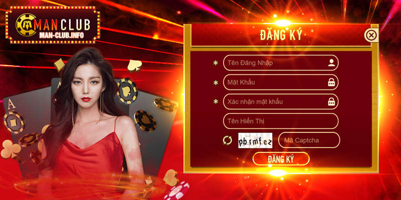 Thông tin cơ bản khi tạo tài khoản với cổng game Manclub